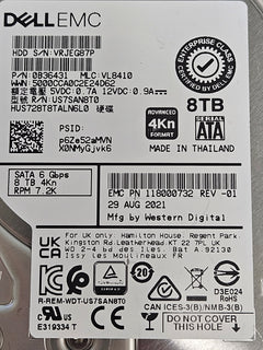 Dell EMC 8TB SATA 4Kn 3.5" Enterprise HDD HUS728T8TALN8T0