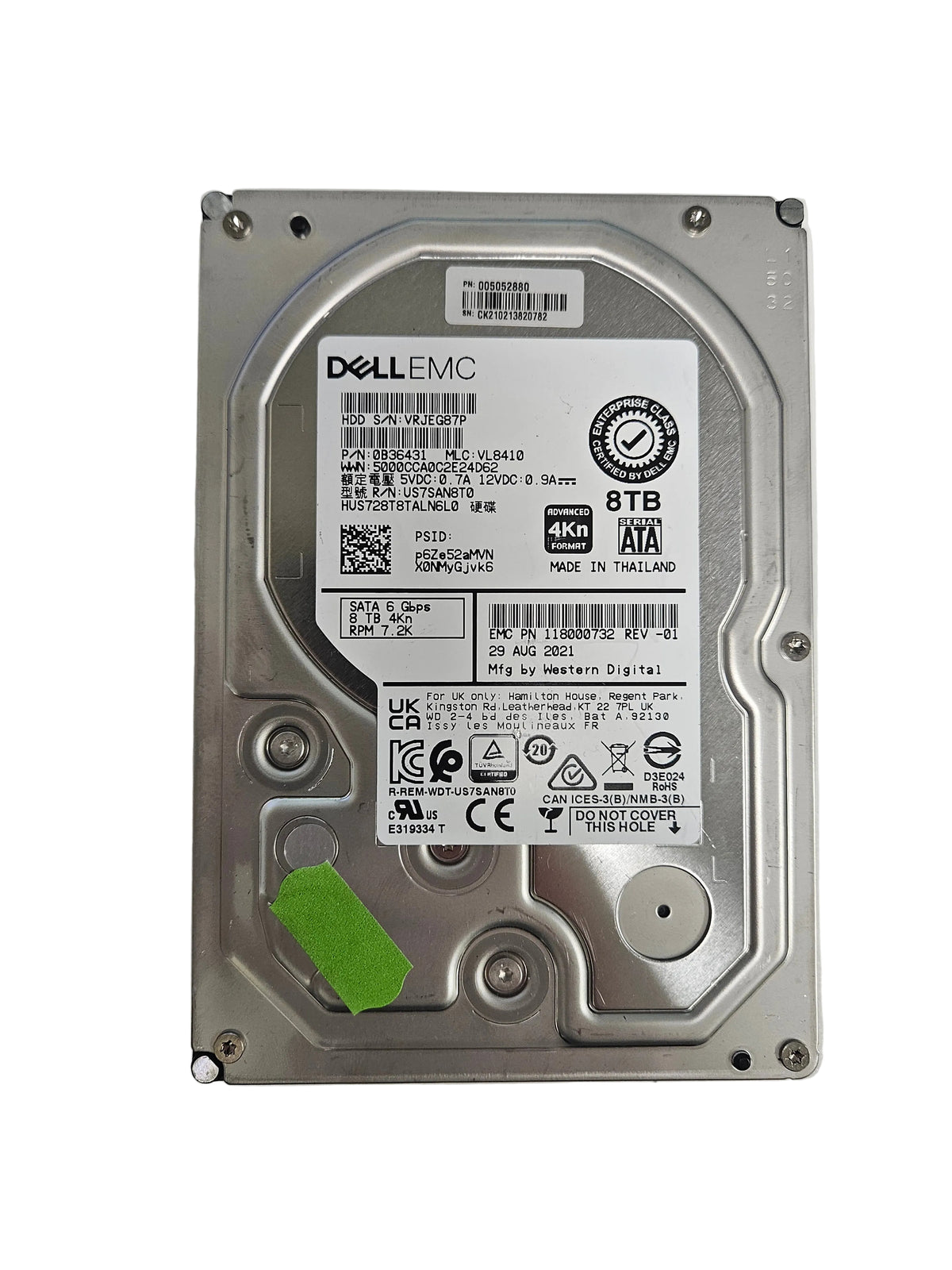 Dell EMC 8TB SATA 4Kn 3.5" Enterprise HDD HUS728T8TALN8T0